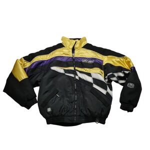 Ski-Doo Sno Gear Jacket Mens Medium Black Yellow‎ Purple 3-in-1 Snowmobile